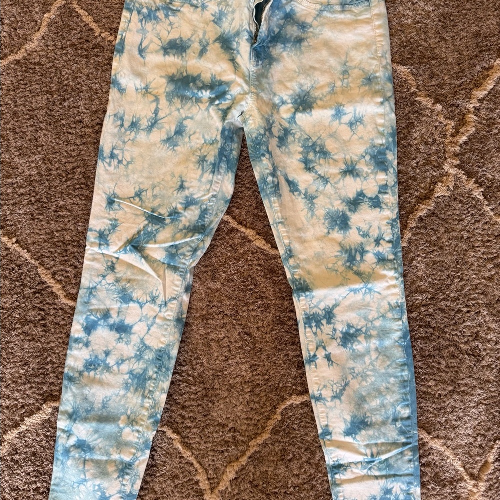 J Brand Sky Blue Tie-Dye Pants